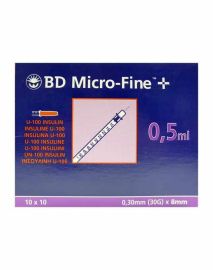 BD 0.5ml MICRO-FINE INSULIN 30G x 8mm (100 PACK)