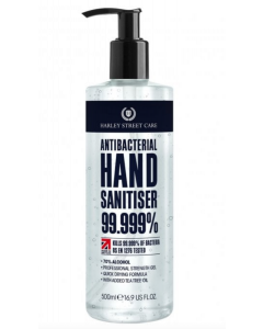 Antibacterial Hand Sanitiser 500ml Transparent with Pump Top Hand Sanitiser